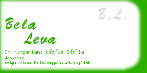 bela leva business card